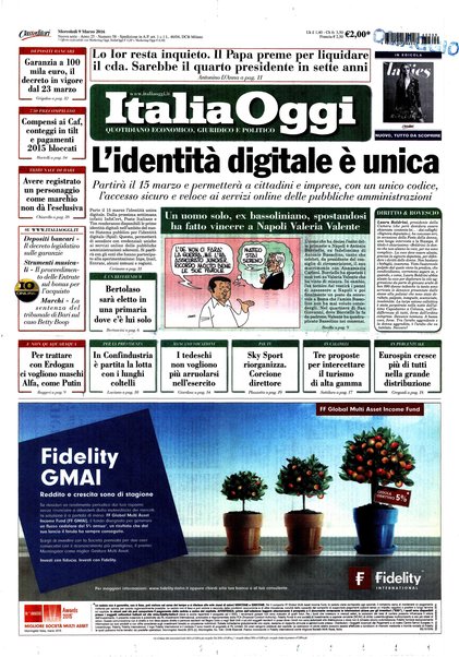 Italia oggi : quotidiano di economia finanza e politica